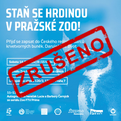 ZRUŠENO Daruj život v pražské zoo!